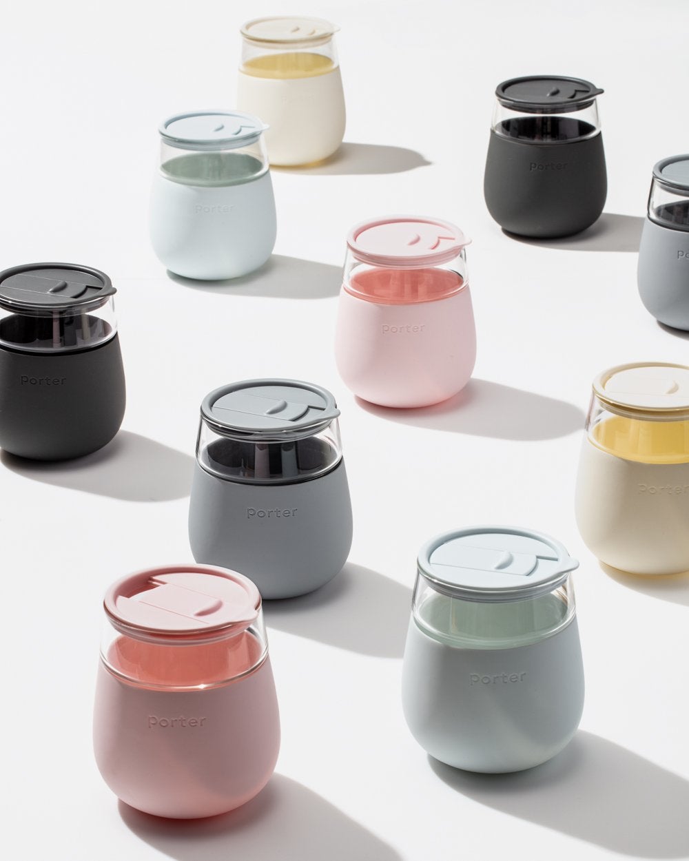 Porter Glass - Charcoal Terrazzo