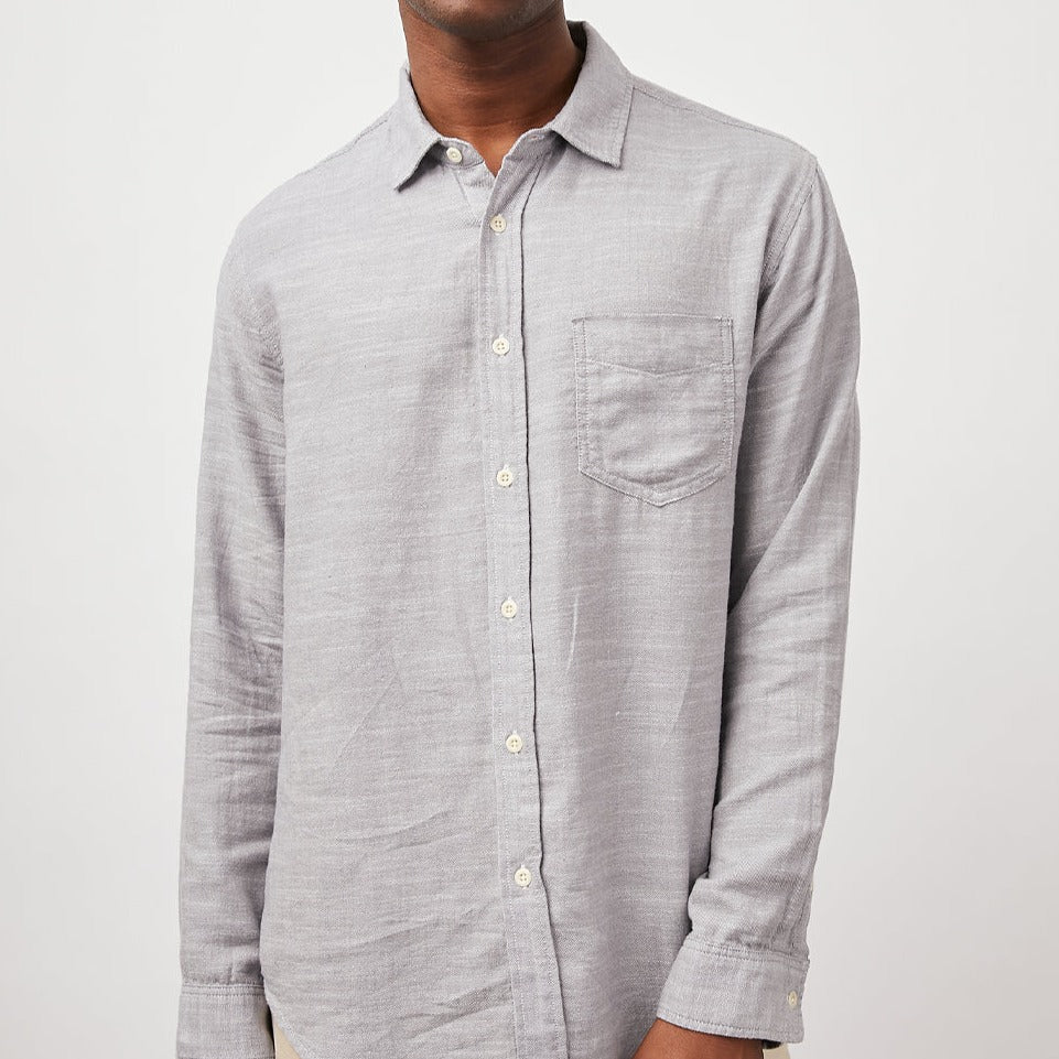 WYATT SHIRT - STEEL OXFORD