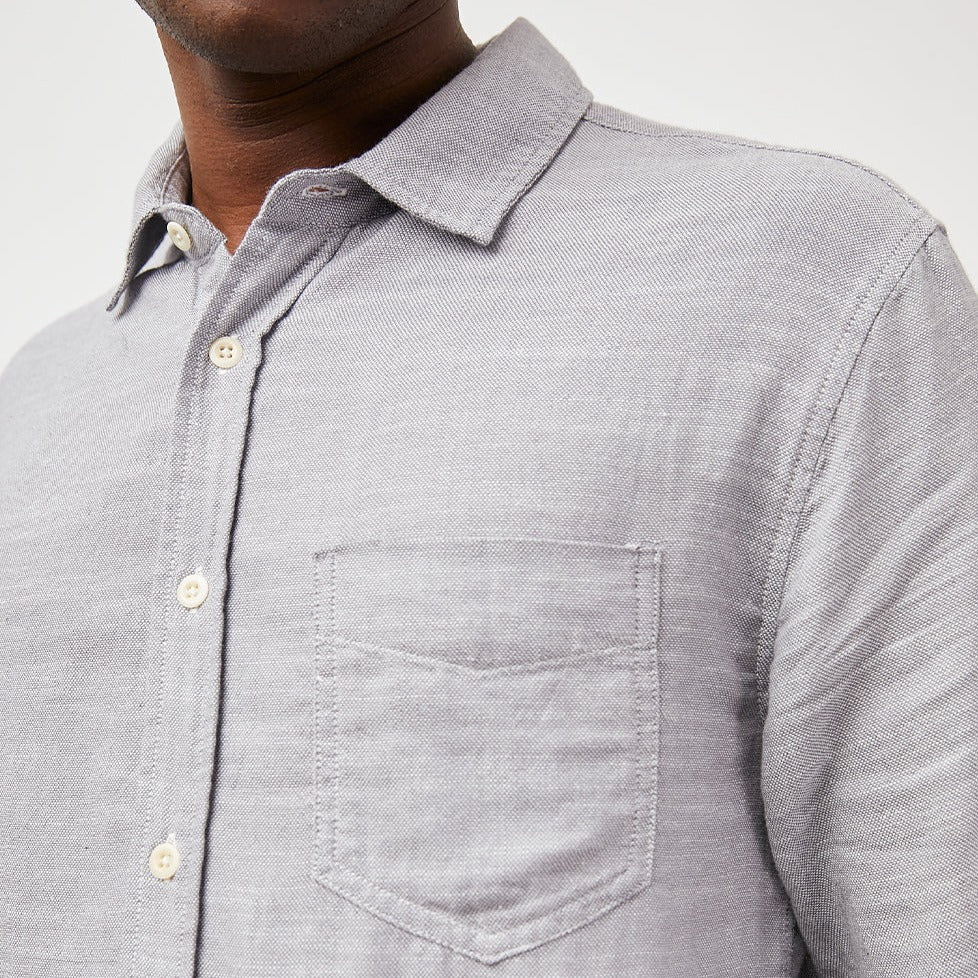 WYATT SHIRT - STEEL OXFORD