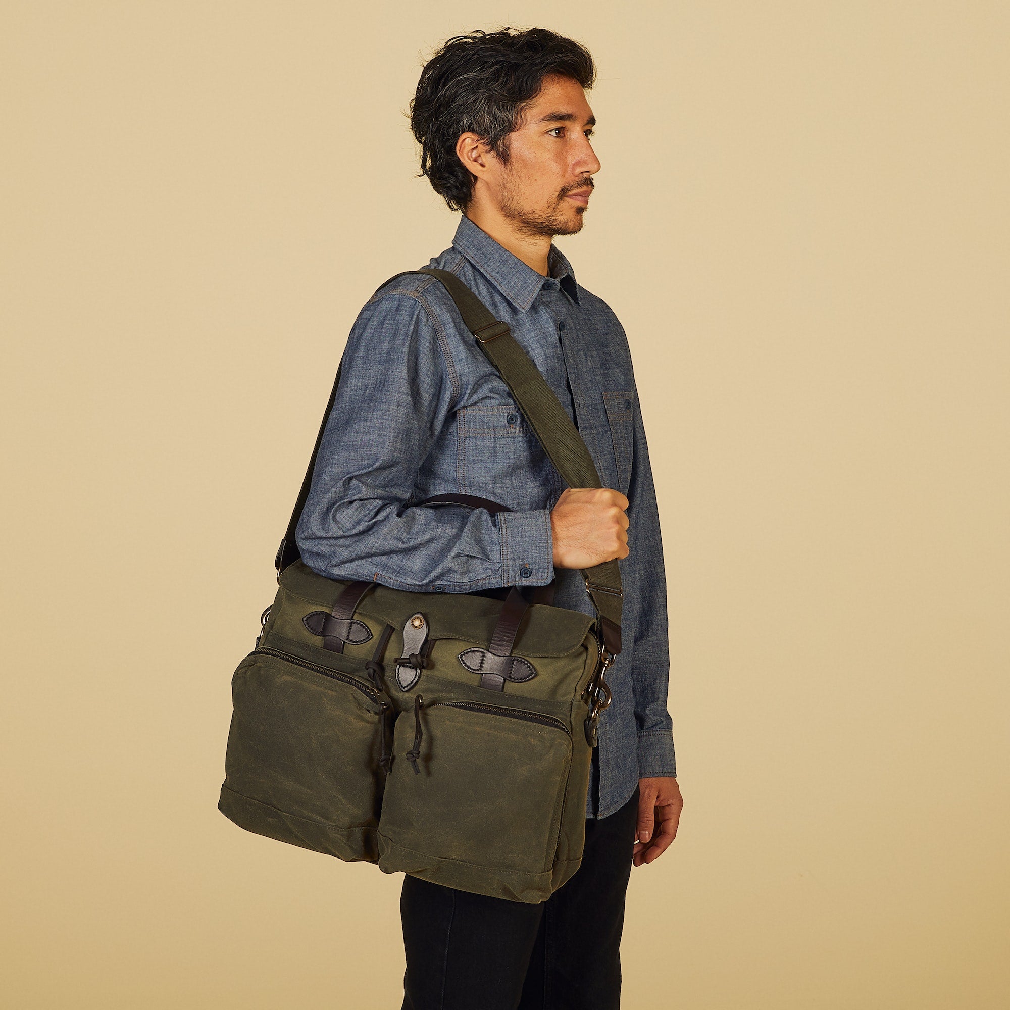 24 HOUR TIN CLOTH BRIEFCASE - OTTER GREEN