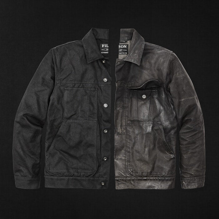 TIN CLOTH SHORT LINED CRUISER JACKET - BLACK