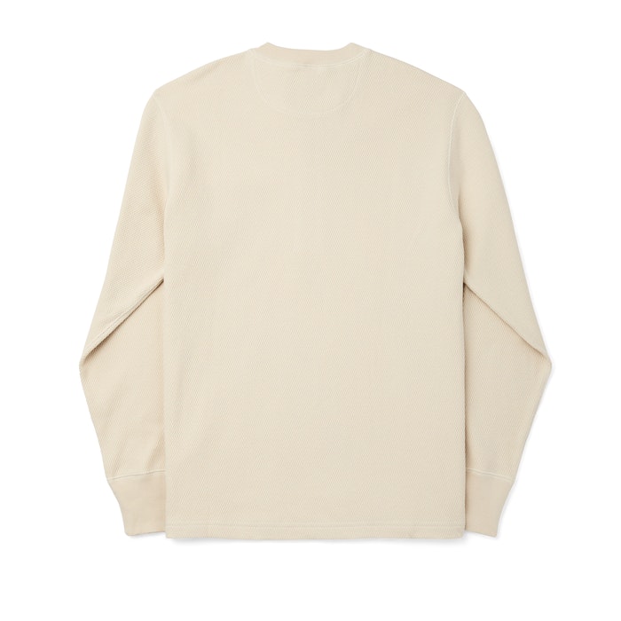 WAFFLE KNIT HENLEY - SAND