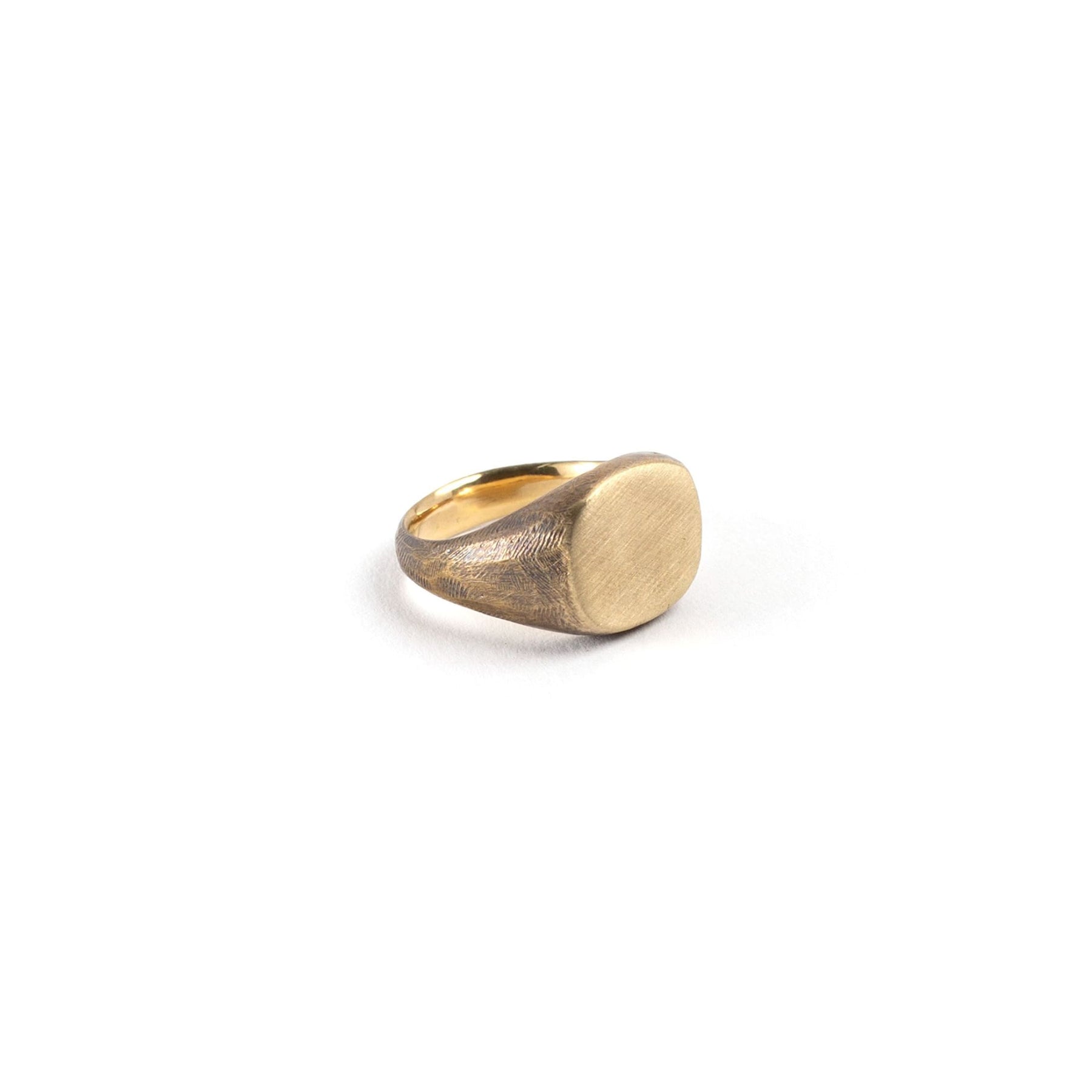 Signet Ring - Brass/Work Patina