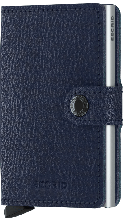 Miniwallet - Vegetable Tanned Navy Silver