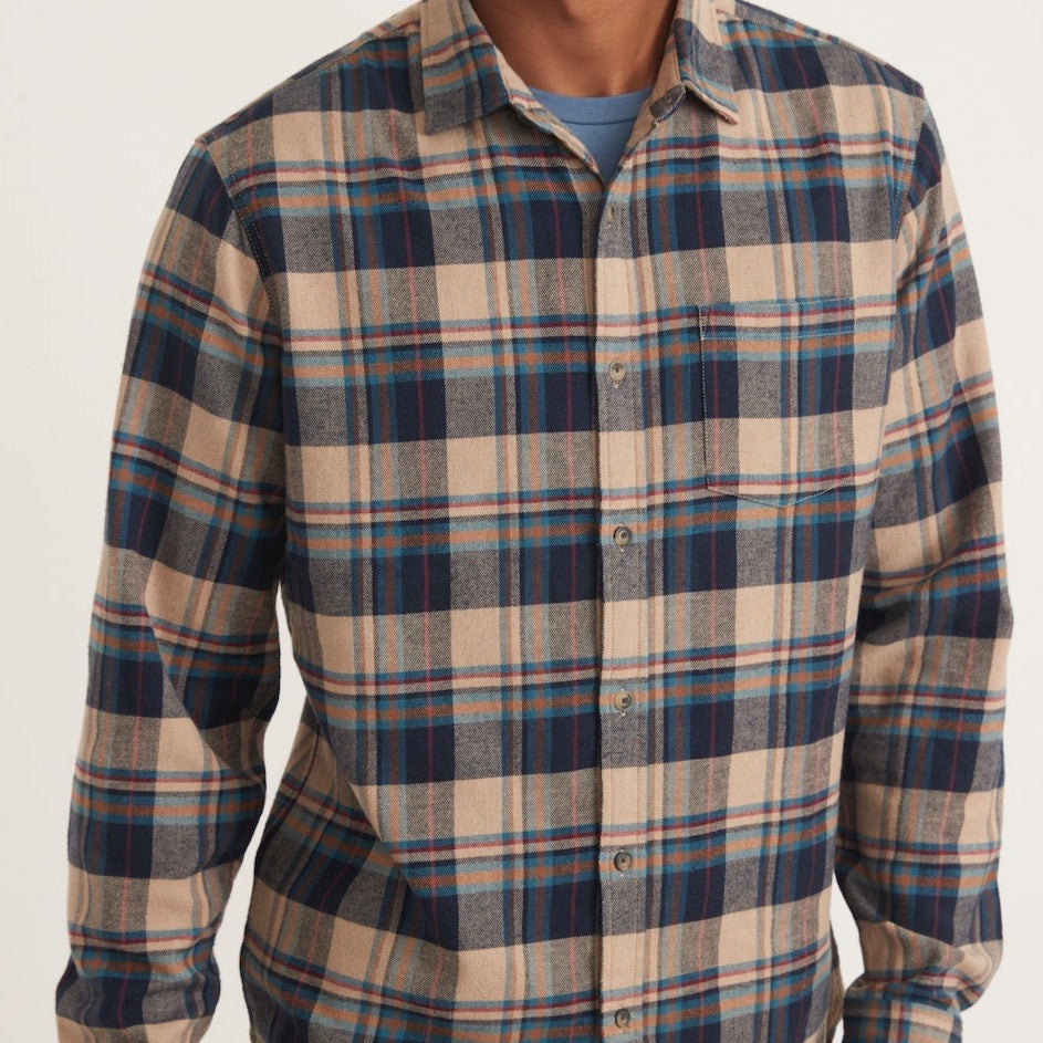 CLASSIC FIT LS BALBOA BUTTON DOWN (STRETCH) - OAT PLAID