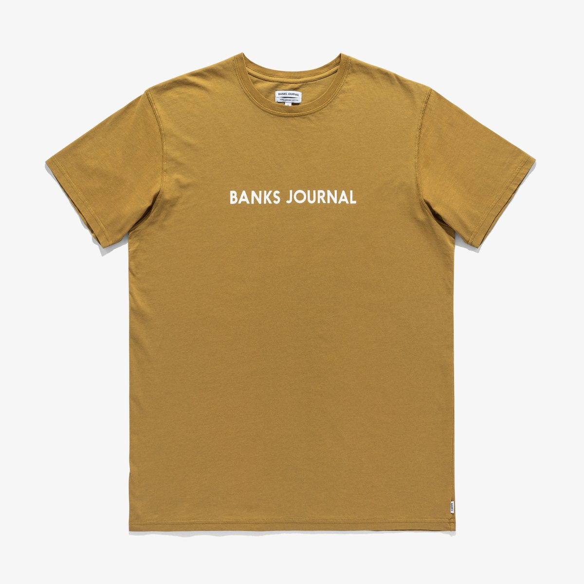 BANKS JOURNAL - LABEL CLASSIC TEE SHIRT - BRONZE